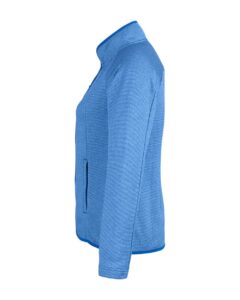 CORE365 CE72W Women’s Venture Heathered Stripe Full-Zip Jacket – True Royal/ White (side)