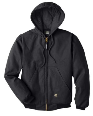 Berne Apparel HJ51T Men’s Tall Highland Washed Cotton Duck Hooded Jacket – Black