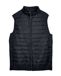 CORE365 CE702 Men’s Prevail Packable Puffer Vest – Black