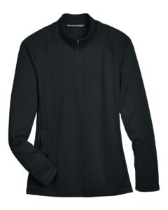 Devon & Jones DG440W Women’s Stretch Tech-Shell® Compass Quarter-Zip Pullover – Black