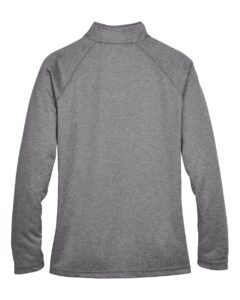 Devon & Jones DG440W Women’s Stretch Tech-Shell® Compass Quarter-Zip Pullover – Dark Grey Heather (back)