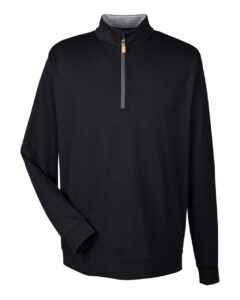 Devon & Jones DG479 Men’s DRYTEC20™ Performance Quarter-Zip Pullover – Black/ Grey Heather/ Graphite