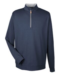 Devon & Jones DG479 Men’s DRYTEC20™ Performance Quarter-Zip Pullover – Navy/ Grey Heather/ Graphite