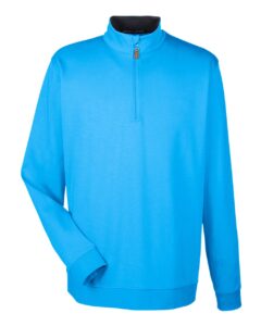 Devon & Jones DG479 Men’s DRYTEC20™ Performance Quarter-Zip Pullover – Ocean Blue/ Navy/ Ocean Blue