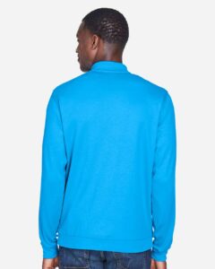 Devon & Jones DG479 Men’s DRYTEC20™ Performance Quarter-Zip Pullover – Ocean Blue/ Navy/ Ocean Blue (on model back)