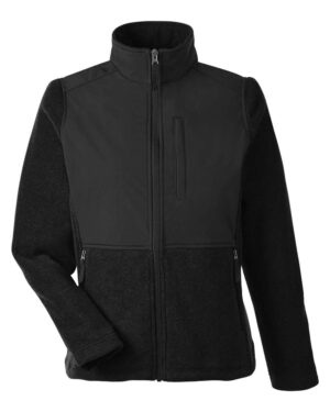 CORE365 CE890W Women’s Journey Summit Hybrid Full-Zip – Black/ Black