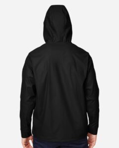Devon & Jones DG720 Unisex New Classics® Prescott Rain Jacket – Black (on model back)