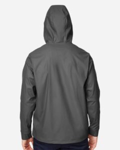 Devon & Jones DG720 Unisex New Classics® Prescott Rain Jacket – Graphite (on model back)