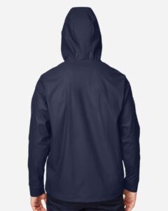 Devon & Jones DG720 Unisex New Classics® Prescott Rain Jacket – Navy (on model back)