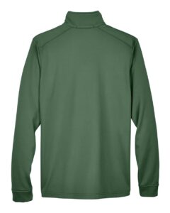 Devon & Jones DG796 Men’s Newbury Colorblock Mélange Fleece Full-Zip jacket – Forest/ Forest Heather (back)