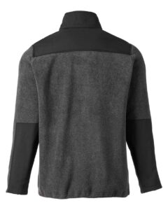 CORE365 CE890 Men’s Journey Summit Hybrid Full-Zip – Heather Charcoal/ Black (back)