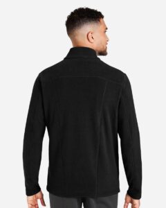 Devon & Jones DG730 Men’s CrownLux Performance® Fleece Full-Zip Jacket – Black (on model back)