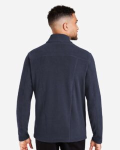 Devon & Jones DG730 Men’s CrownLux Performance® Fleece Full-Zip Jacket – Navy (on model back)
