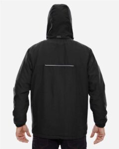CORE365 88189T Men’s Tall Brisk Insulated Jacket – Black (on model back)
