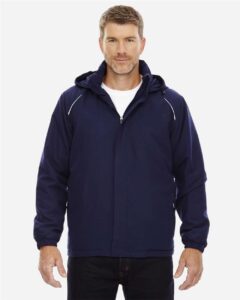 CORE365 88189T Men’s Tall Brisk Insulated Jacket – Classic Navy (on model)