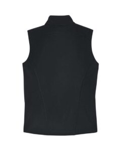 CORE365 CE701W Women’s Cruise Two-Layer Fleece Bonded Soft Shell Vest – Black (back)