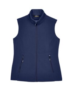 CORE365 CE701W Women’s Cruise Two-Layer Fleece Bonded Soft Shell Vest – Classic Navy