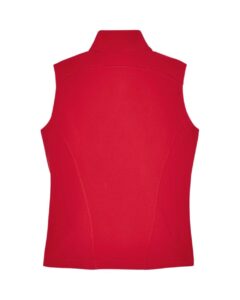 CORE365 CE701W Women’s Cruise Two-Layer Fleece Bonded Soft Shell Vest – Classic Red (back)