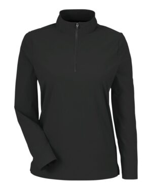 Devon & Jones DG410W Women’s CrownLux Performance® Windsor Welded Quarter-Zip Pullover – Black