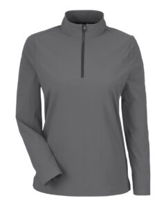 Devon & Jones DG410W Women’s CrownLux Performance® Windsor Welded Quarter-Zip Pullover – Graphite