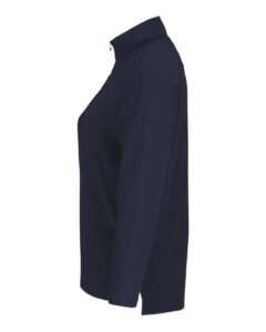 Devon & Jones DG410W Women’s CrownLux Performance® Windsor Welded Quarter-Zip Pullover – Navy (side)