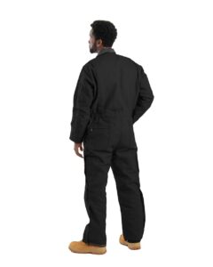 Berne Apparel I417 Men’s Heritage Duck Insulated Coverall – Black (on model back)