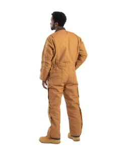 Berne Apparel I417 Men’s Heritage Duck Insulated Coverall – Brown (on model back)