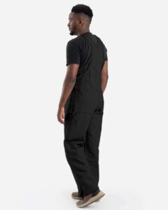 Berne Apparel B1067 Men’s Slab Unlined Duck Bib Overall – Black_44 (on model back)