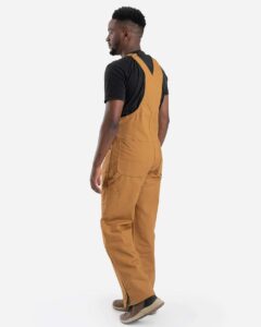 Berne Apparel B1067 Men’s Slab Unlined Duck Bib Overall – Brown Duck_42 (on model back)