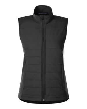 Devon & Jones DG706W Women’s New Classics® Charleston Hybrid Vest – Black/ Melange Black