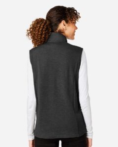 Devon & Jones DG706W Women’s New Classics® Charleston Hybrid Vest – Black/ Melange Black (on model back)