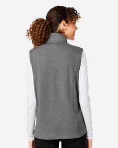 Devon & Jones DG706W Women’s New Classics® Charleston Hybrid Vest – Graphite Melange/ Graphite (on model back)