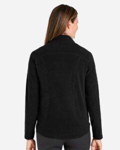 Devon & Jones DG730W Women’s CrownLux Performance® Fleece Full-Zip Jacket – Black (on model back)