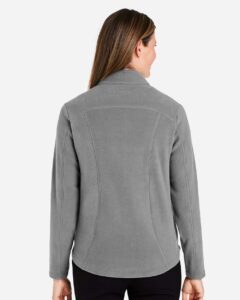 Devon & Jones DG730W Women’s CrownLux Performance® Fleece Full-Zip Jacket – Graphite (on model back)