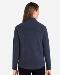 Devon & Jones DG730W Women’s CrownLux Performance® Fleece Full-Zip Jacket – Navy (on model back)