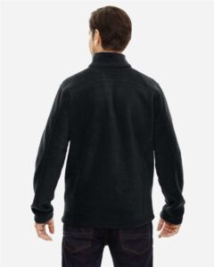 CORE365 88190T Men’s Tall Journey Fleece Jacket – Black (on model back)