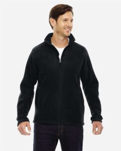CORE365 88190T Men’s Tall Journey Fleece Jacket – Black (on model)