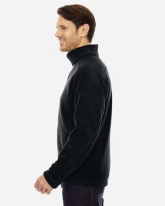 CORE365 88190T Men’s Tall Journey Fleece Jacket – Black (on model side)