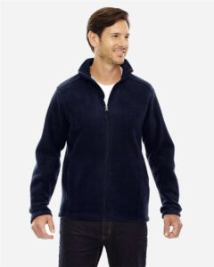 CORE365 88190T Men’s Tall Journey Fleece Jacket – Classic Navy (on model)
