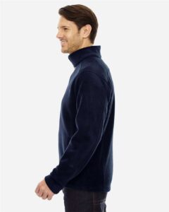 CORE365 88190T Men’s Tall Journey Fleece Jacket – Classic Navy (on model side)