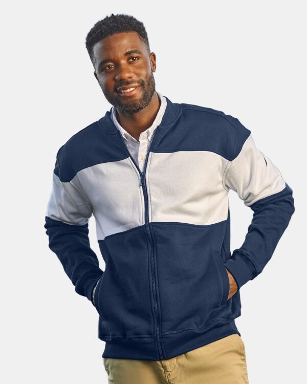 Nautica Unisex Anchor Fleece Colorblocked Bomber Jacket