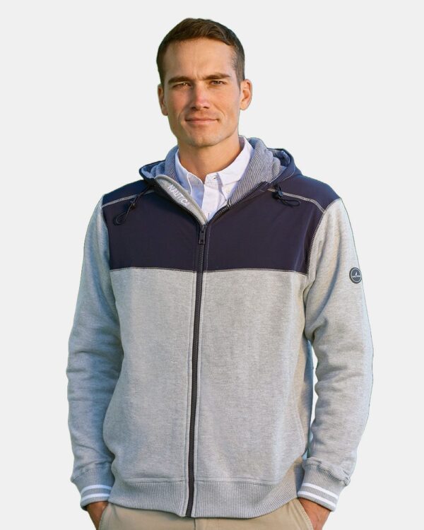 Nautica Men’s Navigator Fleece Hooded Full-Zip Jacket