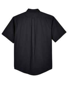 CORE365 88194T Men’s Tall Optimum Short Sleeve Twill Dress Shirt – Black (back)