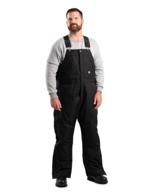 Berne Apparel NB834 Men’s Icecap Insulated Bib Overall – Black (on model)