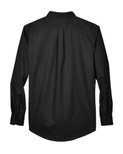 CORE365 88193T Men’s Tall Operate Twill Dress Shirt – Black (back)