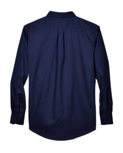 CORE365 88193T Men’s Tall Operate Twill Dress Shirt – Classic Navy (back)