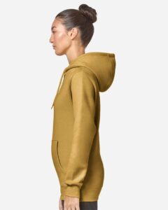 Lane Seven LS14001 Unisex Premium Hoodie Sweatshirt – Antique Gold (on model side)