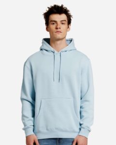 Lane Seven LS14001 Unisex Premium Hoodie Sweatshirt – Blue Mist (on model)