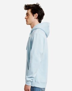 Lane Seven LS14001 Unisex Premium Hoodie Sweatshirt – Blue Mist (on model side)