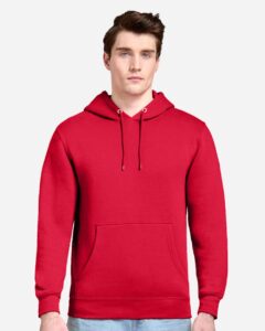 Lane Seven LS14001 Unisex Premium Hoodie Sweatshirt – Cardinal (on model)